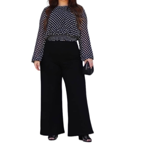 Michael Michael Kors Top Sz S Black and White Gathered Polka Dot Blouse - Picture 2 of 8